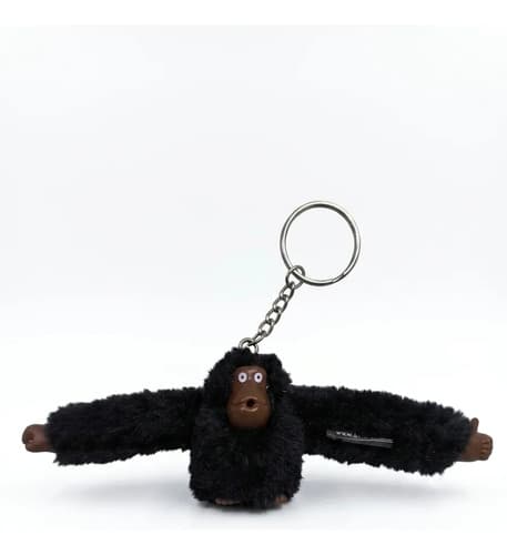 Chaveiro Pompom De Kong Chaveirinho De Macaquinho Com Sino Preto Sem Argola - 1
